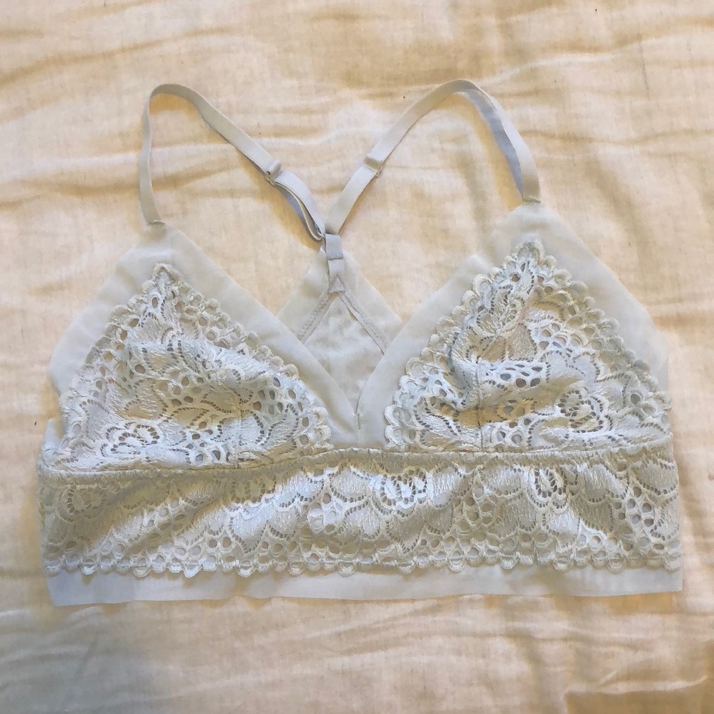 Light blue lace bralette